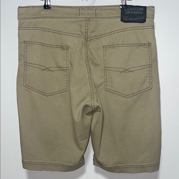Tan Cargo Shorts with Drawstring Waist and Relaxed Fit - Picture 6 of 9